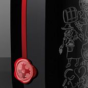 BOTELLA DE VINO ABADIA. Design, and Traditional illustration project by Carlos Salvado - 01.18.2013