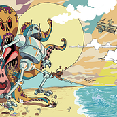robot. Design, and Traditional illustration project by Xavier Iñarra - 01.26.2013
