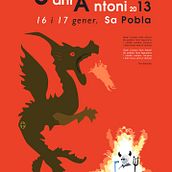 Poster Sant Antoni 013. Design, Traditional illustration, and Advertising project by MARGA POL - 01.27.2013