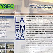 web de TYSEC. Design project by Nerea Cordero - 02.19.2013