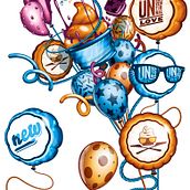 Balloons - Illustration. Advertising, Design, and Traditional illustration project by david sánchez cobos - 03.07.2013