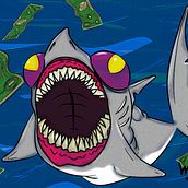 SHARK. Ilustração tradicional projeto de Mario Lases - 31.03.2013