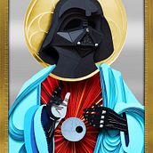 Paper Darth Project. Traditional illustration project by Lobulo - 04.03.2013