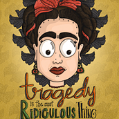 Frida Kahlo. Traditional illustration project by Oriana Chalbaud - 05.20.2013