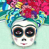 Frida Kahlo. Traditional illustration project by Patricia Fornos - 06.06.2013