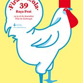 Poster Fira avícola . Traditional illustration, and Design project by Judit Armengol - 07.01.2013
