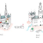 Bruxelles & Brugues. Traditional illustration project by Albert D. Arrayás - 08.29.2013