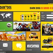 Dark Dog Energydrink - New website. Design, Photograph, UX / UI, Programming, Advertising, IT, Br, ing, Identit, Web Development, and Web Design project by Céline Alcaraz - 06.09.2012