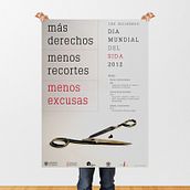Diseño de Cartel: Dia Mundial del Sida 2012. Een project van Ontwerp van Maria José Cuenca Ibáñez - 03.10.2013