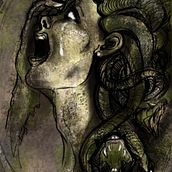 Medusa. Traditional illustration project by Alba Cervelló Ortigosa - 10.14.2013