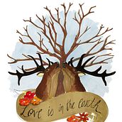 Love is in the earth. Design, and Traditional illustration project by Anna Alcón - 11.06.2013
