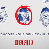 NETFLIX - CHOOSE YOUR SKIN TONIGHT. Design, Advertising, and Traditional illustration project by Saint Kilda - 11.10.2013