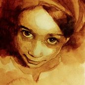 "Watercolor portrait" / "Retrato acuarela". Ilustração tradicional projeto de Paula.m.Rufat - 25.11.2013