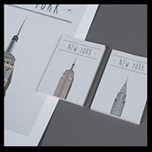New York - Poster y libretas. Design, and Traditional illustration project by Sonia Palomar Marquez - 03.31.2013