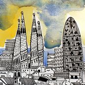 Lugares // Places. Traditional illustration project by Mireia Córcoles - 01.06.2014