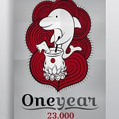 Cartel One year 23.000 dead dolphins. Design e Ilustração tradicional projeto de jorge ruiz solis - 09.04.2012
