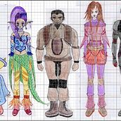 Diseño de personajes de Gea Zero. Un proyecto de Bellas Artes y Diseño de Ana Clara González Hinojal - 27.01.2004