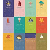Calendario VICEVA 2014 . Un projet de Design , Conception éditoriale, Design graphique et Illustration traditionnelle de Eva Secades - 10.02.2014