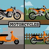 Motorcycles. Un projet de Illustration traditionnelle de Iker Domínguez Bárcena - 12.02.2014