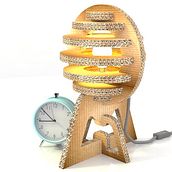 Lampara de cartón_monta y desmonta!. 3D, Lighting Design & Industrial Design project by Virginia - 02.23.2014