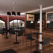 propuesta cafeteria estilo clasico. Interior Architecture project by Israel - 01.04.2014