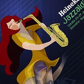 Propuesta de cartel para Jazzaldia 2014. Projekt z dziedziny Trad, c i jna ilustracja użytkownika Alejandra Eng - 03.03.2014
