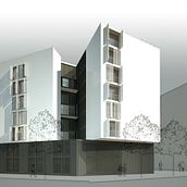 Edificio plurifamiliar. 3D, and Architecture project by Santi Fabra - 03.03.2014