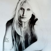 Retrato Doro Pesch. Fine Arts project by @Alyishkillme - 03.04.2014