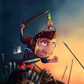 Guerrero para THU CG Challenge. Un progetto di Character design e Illustrazione tradizionale di Juan Martín Bueno - 29.06.2015