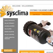 Web sysclima.com. Web Development, Design, Graphic Design, and Web Design project by Rafael Cachos Calvo - 09.13.2011