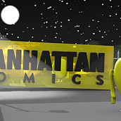 Cortinilla publicitaria Manhattan Comics.. 3D, Animation, and Multimedia project by Josevi Blender - 03.13.2014