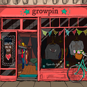 Growpin (ilustraciones). Web Design, and Traditional illustration project by yolanda_88 - 03.18.2014