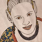 Retrato pirograbado. Fine Arts, Traditional illustration, and Painting project by carmen sarrión blasco - 03.24.2014