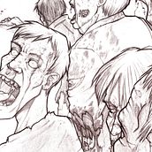 The Walking Dead - Comic Fan Art. Traditional illustration project by José A. Gómez Caballero - 04.14.2011