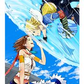 Tidus y Yuna. Traditional illustration project by Antonio Ben San - 04.10.2014
