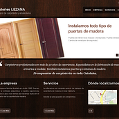 Web de la empresa Carpintería Lezana. Web Design projeto de Montse Martinez - 15.04.2014