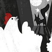 Ilustración las gallinas y el zorro. . Desain Editorial, Desain Grafis & Ilustrasi tradisional proyek oleh Beatriz Hdez - 04.29.2014
