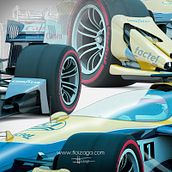 2016 - F1 concept car. Un proyecto de 3D y Diseño industrial de Floren Loizaga Gil - 24.07.2016