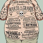 I-Rock Barcelona Poster. Graphic Design, and Traditional illustration project by Lorenzo Pierro - 05.05.2014