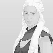 Daenerys Targaryen. Graphic Design, and Traditional illustration project by Víctor Gambero - 05.04.2014