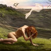 La Caida de Avalon.  Tecnica Mate Painting. Editorial Design, Graphic Design, Photograph, Traditional illustration, and Advertising project by Jesús Corbín Hernández - 09.07.2016