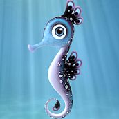 Cartoon Seahorse. Un proyecto de 3D, Animación, Cine, vídeo, televisión, Diseño de personajes, Ilustración tradicional y Motion Graphics de Heidy - 24.05.2013