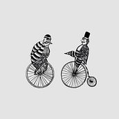 Biciclistas. Graphic Design, and Traditional illustration project by Ana Ayuso - 05.27.2018