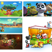Panda y sus Amigos. Projekt z dziedziny 3D i  Animacja użytkownika Iván Pardo - 30.05.2014