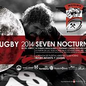 Cartel Rugby nocturno. Un proyecto de Diseño de montse_mm - 30.05.2014