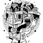  Leer en el Baño es Cultura Ein Projekt aus dem Bereich Verlagsdesign, Grafikdesign und Traditionelle Illustration von Luis Pinto - 07.10.2013