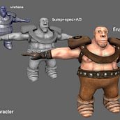 Troll Lowpoly Game Character. Un proyecto de 3D de Roberto Ampudia Sanchez - 10.06.2014