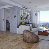 Render - Interior Loft. 3D, Architecture, Interior Architecture, Design, Interior Design, and Traditional illustration project by Edgar Barbero Mera - 06.26.2014