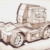 Boceto Rápido Camión - Concepto. Automotive Design project by Luis Ramón Castilla Rosa - 01.21.2014
