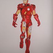 MURAL IRON MAN : MARK VII . Artes plásticas, e Design de interiores projeto de Inés T.H - 09.06.2014